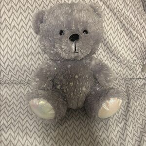 Source Unknown Gray Sparkle Stuffed Bear